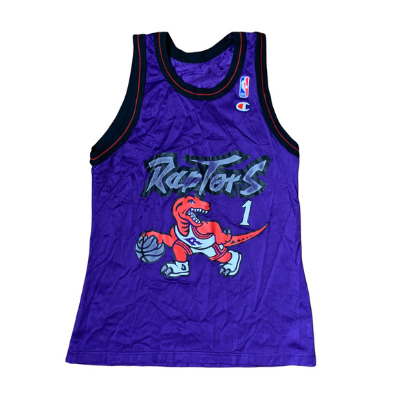 Champion Other - Champion NBA Raptors Jersey Tank Top Purple #1 Made in USA Nylon Mens Size SM